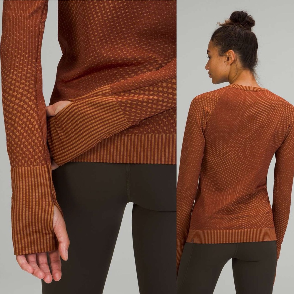 NWOT Lululemon Rest Less Pullover | 4 | Grid Warp Date Brown / Desert Sun